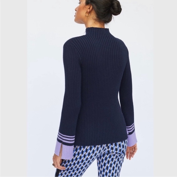 Anthropologie Colorblocked Mock Neck Sweater XL
Navy and Lavender - Picture 2 of 8